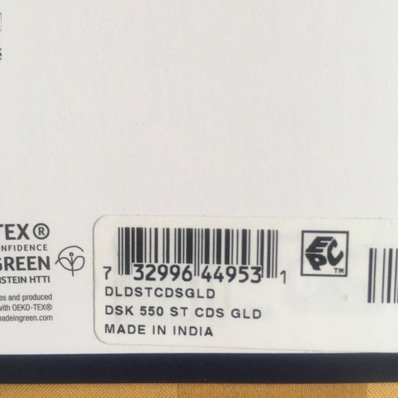 Charter Club Damask 550TC Cotton CAL KING X-Deep Sheet Set SAFFRON YELLOW STRIPE - Picture 9 of 11